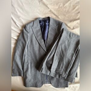 Suitsupply Grey Houndstooth Wool Suit